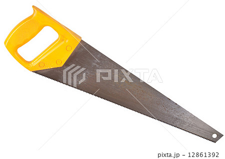 crosscut hand saw isolated on white 12861392