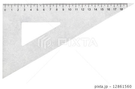 metal set square (triangle) isolated on white 12861560