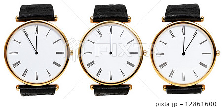 set of wristwatches with midnight time set of wristwatches with midnight time 12861600