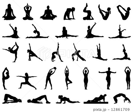 Yoga And Fitnessのイラスト素材