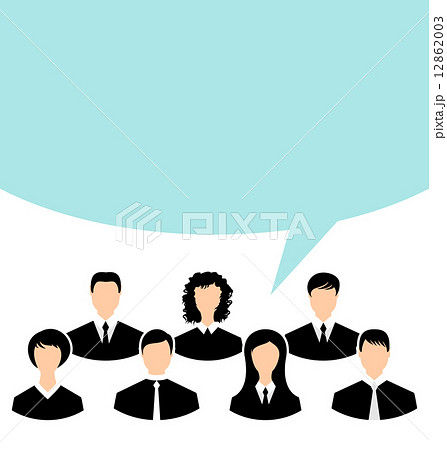Unity of business people team with speech bubble Unity of business people team with speech bubble 12862003