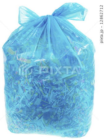 Transparent Plastic Bag with Paper Shreddings Transparent Plastic Bag with Paper Shreddings 12862712
