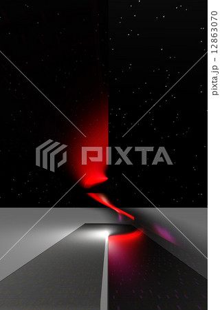 黒と赤のアート 12863070