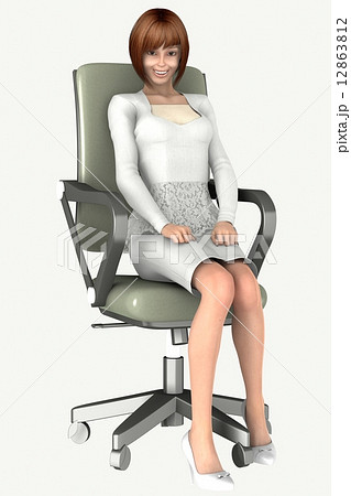 上 女性 ポーズ 椅子 に 座る イラスト たつく