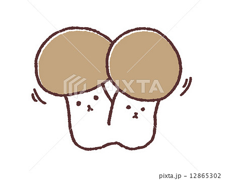 ツインキノコのイラスト素材