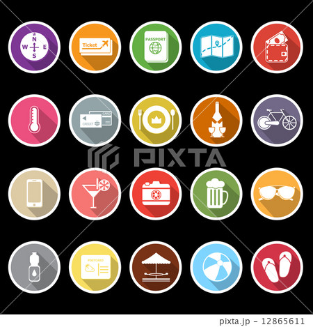 Journey icons with long shadow 12865611