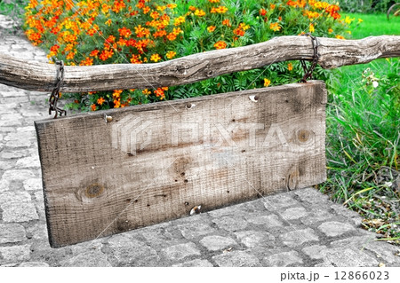 Empty Hanging Signboard 12866023