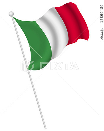 イタリア 国旗 国 旗 のイラスト素材 12866486 Pixta