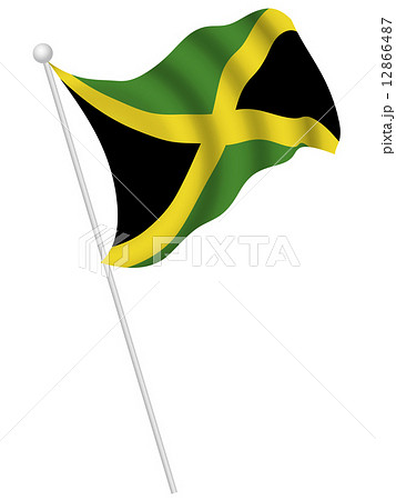 ジャマイカ 国旗 国 旗 のイラスト素材