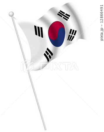 韓国 国旗 国 旗 のイラスト素材 12866491 Pixta