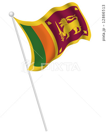 スリランカ 国旗 国 旗 のイラスト素材