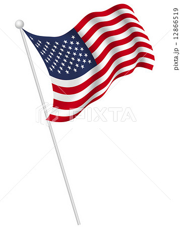 アメリカ 国旗 国 旗 のイラスト素材