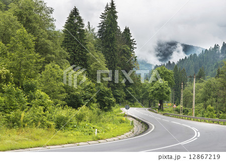 Sinuous Road in Mountains 12867219
