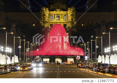 Magic fountain in Barcelona 12867773