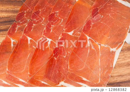 Spanish jamon iberico sliced 12868382