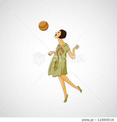 Vector sketch girls in fashion clothes eps 12869016