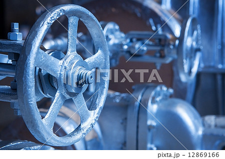 Close-up of industrial gate valve Close-up of industrial gate valve 12869166