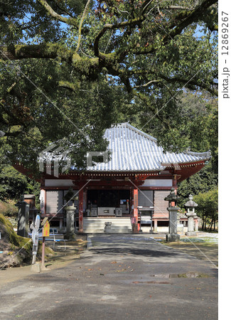 冬の四国霊場第69番札所「観音寺」本堂 12869267