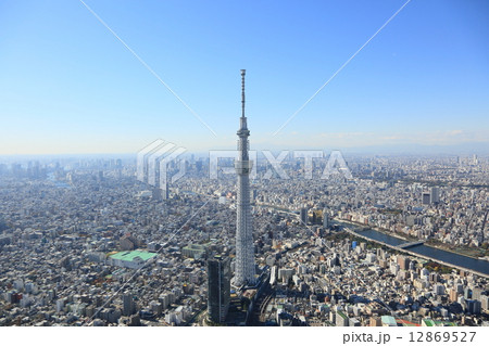 スカイツリー　空撮 12869527