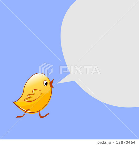 Little chicken goes and talks. Vector design 12870464