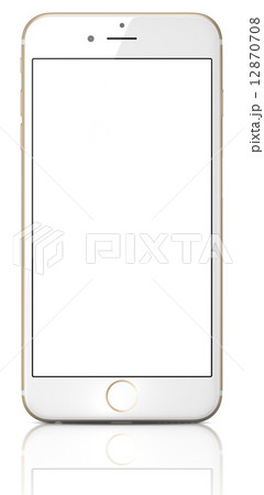 New Gold Smartphone with blank screen on white background 12870708