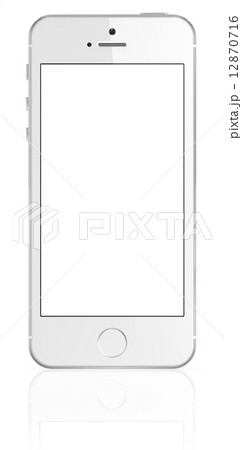 Smartphone with blank screen on white background Smartphone with blank screen on white background 12870716