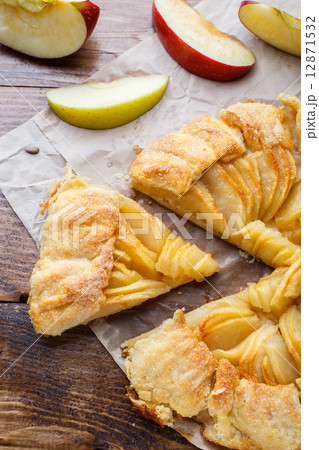 Homemade fresh apple galette Homemade fresh apple galette 12871532