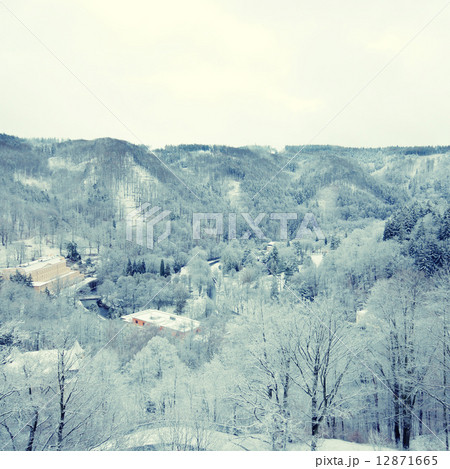 Winter on forest hills (Chezh Republic). 12871665