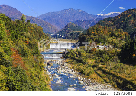 秋の常願寺川 秋の常願寺川 12873082