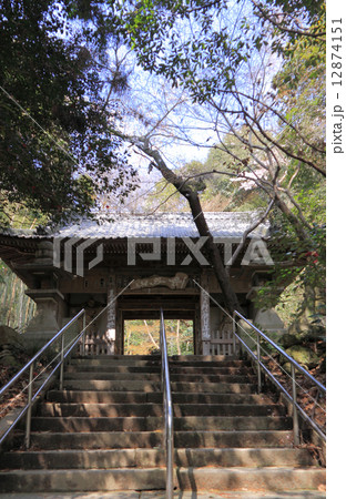 四国霊場第71番札所「弥谷寺」仁王門と桜 四国霊場第71番札所「弥谷寺」仁王門と桜 12874151