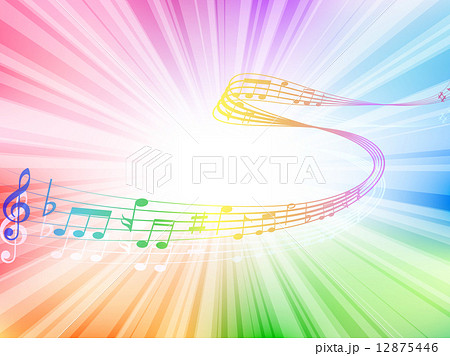 音符 楽譜 背景のイラスト素材 12875446 Pixta