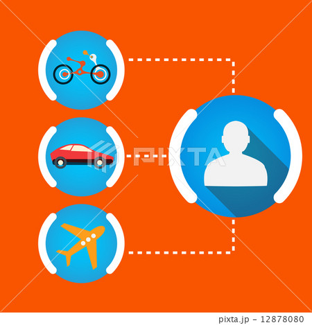 Three trucks for transportation car, fly, moto eps 12878080