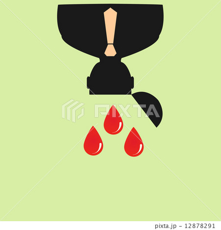 Vector flat icon man and leaky blood Vector flat icon man and leaky blood 12878291