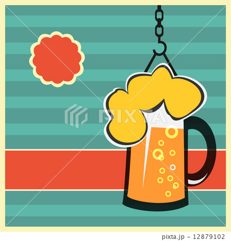 Vector concept with mug of beer eps Vector concept with mug of beer eps 12879102