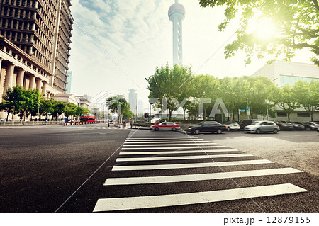 street  in Shanghai Lujiazui,China 12879155
