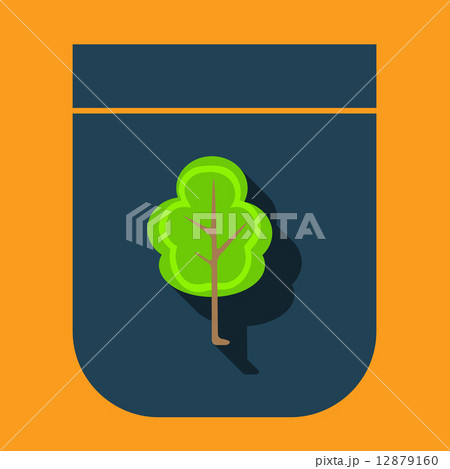 Vector beautiful icon flat blossoming tree eps Vector beautiful icon flat blossoming tree eps 12879160