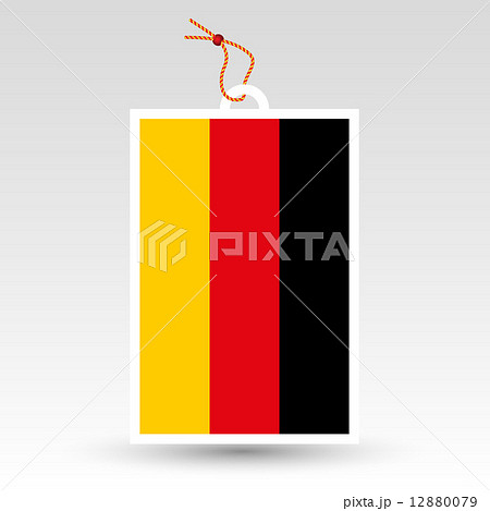 vector simple german price tag - symbol of made in germany - label with string  12880079