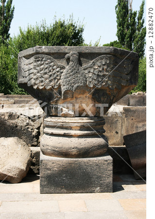 Eagle statue in Zvartnots Cathedral ruins 12882470