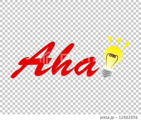 Ahaの文字と電球 12882858