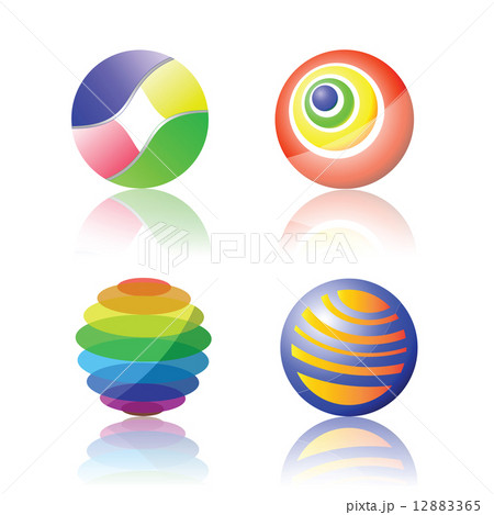 isolated color spheres 12883365