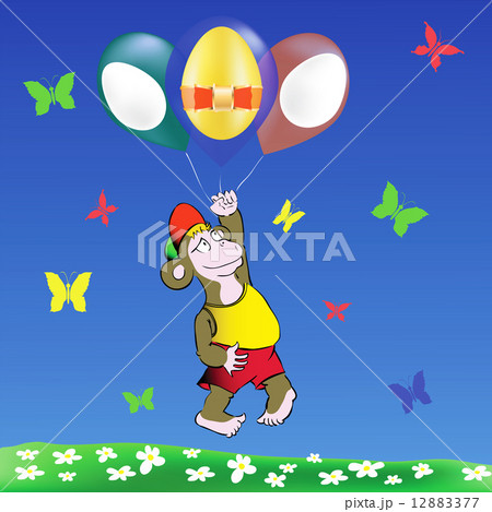 monkey and easter eggs balloons monkey and easter eggs balloons 12883377