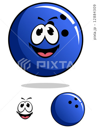 Blue bowling ball character 12884309