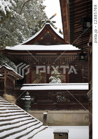 冬の金刀比羅宮御本宮「本殿、御本宮本殿南垣、南渡殿」 冬の金刀比羅宮御本宮「本殿、御本宮本殿南垣、南渡殿」 12885769