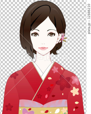 着物　女性　真顔 12886210