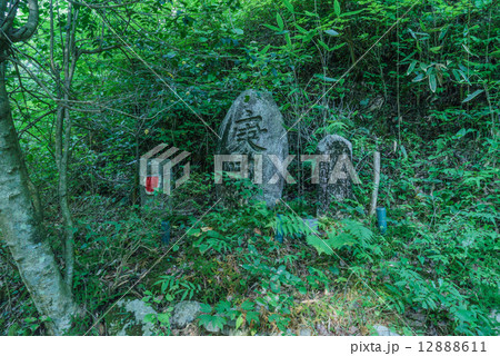 中山道沿いに立つ庚申塔と馬頭観音と文字塔 12888611
