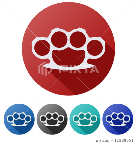 Set Flat icons of brass knuckles vector illustration 12889651