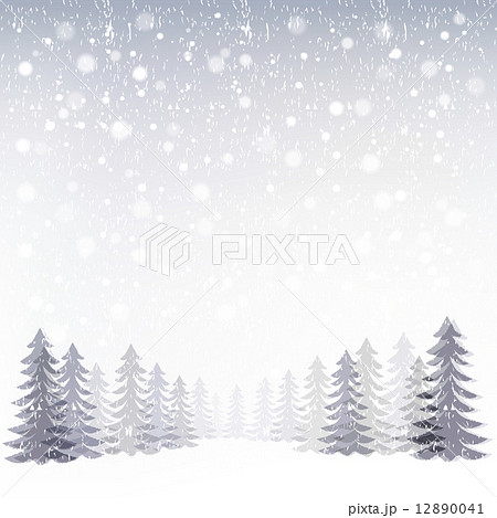 雪 冬 景色 背景 Winter Backgroundのイラスト素材 1041