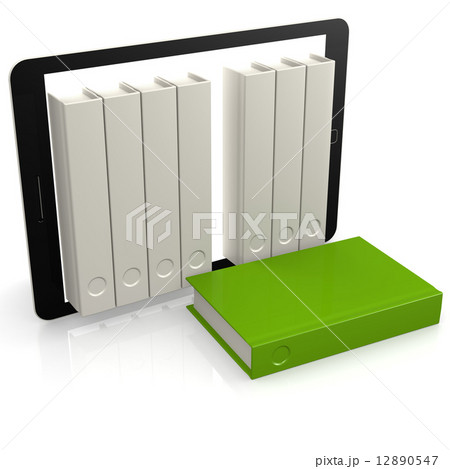 Green book out of tablet 12890547