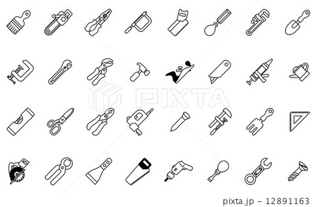 Tool icon set 12891163