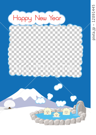 Parent-child lamb entering a hot spring 1 Parent-child lamb entering a hot spring 1 12891445